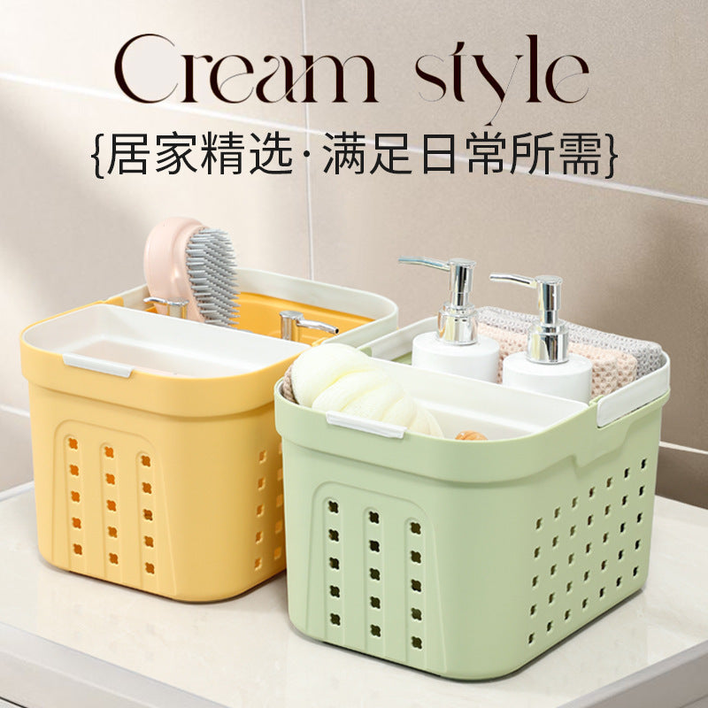 Portable Shower Caddy Basket with Handle, Quick-Dry Organizer for Bathroom, Dorm, Toiletries