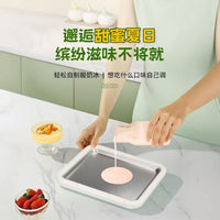 Ice Cream Maker Pan, Non-Electric, 304 Stainless Steel, DIY Fried Yogurt Machine for Home Use