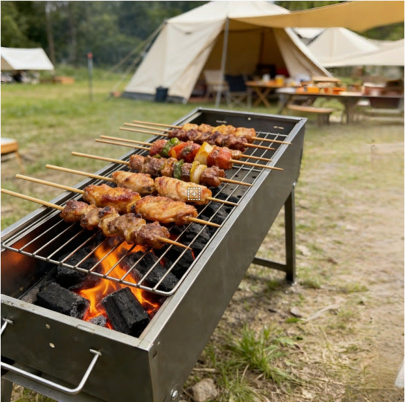 Portable Charcoal BBQ Grill for Outdoor Camping and Picnic