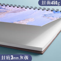 Oil Painting Style Sketchbook Thick Hardcover Coil Bound for Students Artists
