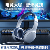 Wired On-Ear Headset with Microphone, Foldable for Online Classes, Gaming, and Mobile Use