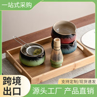 Handmade Coarse Pottery Matcha Bowl with Gradient Glaze