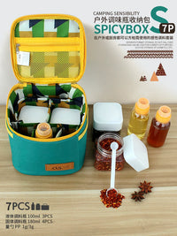 Portable Outdoor Seasoning Bottle Set for BBQ Camping Picnic - 6-Piece or Single Bottle Options