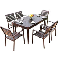 Outdoor Cast Aluminum Patio Dining Set with Table and Chairs