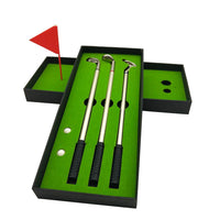 Golf Club Pen Set with Mini Putting Green Gift Box