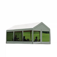 Outdoor Camping Gazebo Tent with Mosquito Netting and Sunshade for Commercial Events and Patios