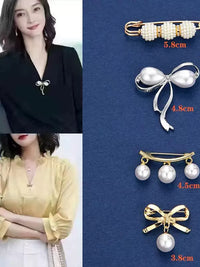 Fashion Brooch Pin Set for Waist Adjustment, Anti-exposure, and Clothing Decoration