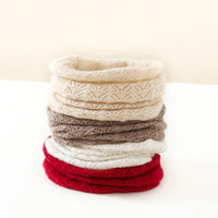 Cashmere Knitted Neck Warmer Scarf with Hollow-out Design