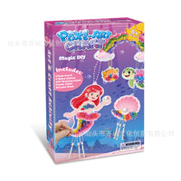 DIY Mermaid Wind Chime Poke Art Kit for Girls, Educational Craft Toy Gift