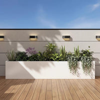 Durable Metal Planter Box for Outdoor Garden and Commercial Spaces - Iron Art Landscape Flower Bed