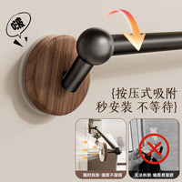 Wall-Mounted Suction Cup Slipper Rack with Towel Bar for Bathroom