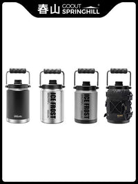 Chunshan Gray Frost Ice Bucket Outdoor Camping Insulated Ice Storage Container Stainless Steel Portable Handheld Insulated Pot