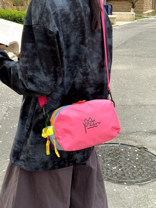 Fashionable Lightweight Dopamine Color Crossbody Bag for Men and Women