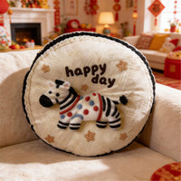 Cute Cartoon Butterfly Round Chair Cushion for Kids and Home Tatami Floor Mat