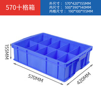 Multi-Compartment Plastic Storage Box with Lid for Hardware and Parts