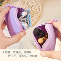 Mini Silicone Zipper Pouch for Coins, Jewelry, and Cables