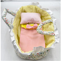 Doll Carrier Basket for Baby Doll Accessories, Pink, Blue, Purple
