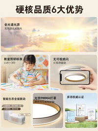 Modern Minimalist LED Ceiling Light for Bedroom, Eye-Caring Full Spectrum Dimmable Fixture