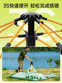 Automatic Pop-Up Camping Tent with UV Protection for 3-4 People - Portable Outdoor Shelter for Beach & Park