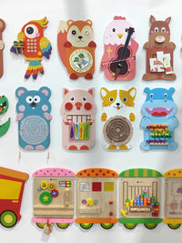 Preschool Wall-Mounted Educational Activity Board for Kids and Seniors