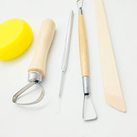 Wooden Pottery Clay Sculpting Tool Set for DIY Clay Modeling and Soft Pottery