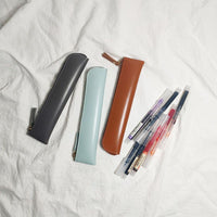 Minimalist Small Capacity Pencil Case for Boys and Girls, Apple Pencil Sleeve, Pen Protective Storage Bag, Leather Pencil Pouch