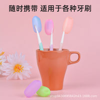 Portable Silicone Toothbrush Holder Travel Case with Hook or Standard Design