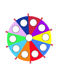 Rainbow Parachute for Early Childhood Education and Sensory Training