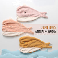 Cartoon Quick-Dry Hair Towel for Adults and Kids, Super Absorbent Coral Fleece Turban