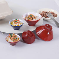 Miniature PVC Braised Pork Noodle Bowl Keychain or Ornament