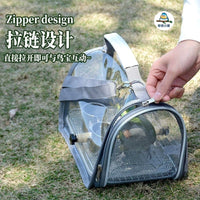 Portable Bird Carrier Cage for Parrots and Small Pets, Travel Backpack with Perch and Tray