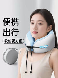 Drift City U-Shaped Neck Pillow with Portable Storage Case for Travel, Airplane, Car, and Sleeping