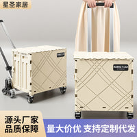 Foldable Shopping Cart with Telescoping Handle for Grocery, Delivery, Camping and Outdoor Use