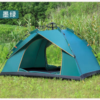 Automatic Pop-Up 3-4 Person Double Layer Camping Tent for Outdoor Hiking and Travel, UV Protection & Waterproof