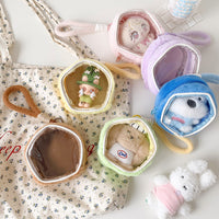 Hisocute Macaron PVC Transparent Ita Bag for Cotton Dolls & Blind Box Figures