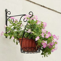 Metal Wall-Mounted Planter Holder for Indoor/Outdoor Decor