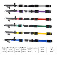 FTK 55-Piece 1.8m Telescopic Lure Fishing Rod Combo Kit for Beginners with Soft Lures
