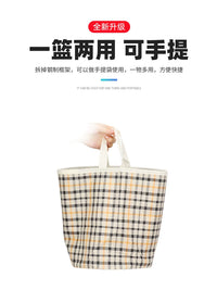 Foldable Waterproof Canvas Front Handlebar Basket for Bicycles and Scooters