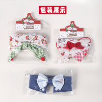 Pet Christmas Scarf Collar with Bow or Bandana
