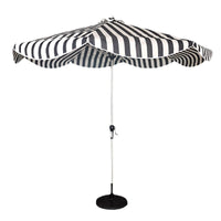 Outdoor Patio Umbrella with Crank Lift, UV Protection, Water-Resistant Fabric, Aluminum Pole, Striped Design
