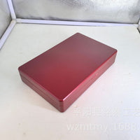 Wooden Display Case for Medals and Jewelry, Matte Red Finish