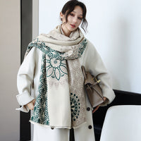 Women's Winter Scarf and Shawl, Thickened Warm Neck Warmer, Korean Style Versatile Office Wrap