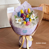 Dreamy Floral Wrapping Paper for DIY Bouquets and Crafts, 35x50cm