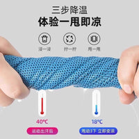 Ice Silk Cooling Wrist Towel for Sports, Sweat Absorption, Quick Dry Headband for Men and Women
