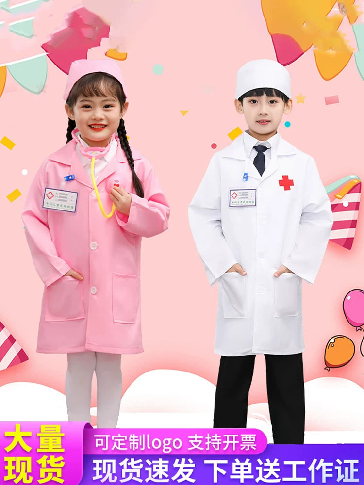 Kids Doctor Nurse Costume Play Set with Accessories for Girls