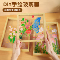 DIY 3D Stained Glass Painting Kit for Kids & Adults, Creative Craft Gift for Team Building Activities