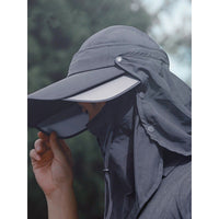 Men's Fishing Sun Hat with UV Protection and Retractable Face Mask