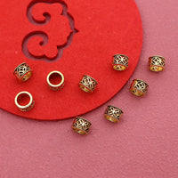 Chinese Style Hollow Coin Pattern Large Hole Beads for Braided Bracelets DIY Jewelry