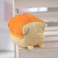 Cute Cartoon Toast Bread Dog Plush Keychain for Bags