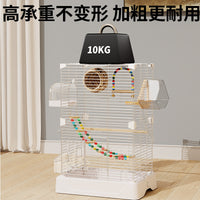 Large Luxury Bird Cage for Parrots and Cockatiels, Multi-Season Universal Ecological Horizontal Wire Cage